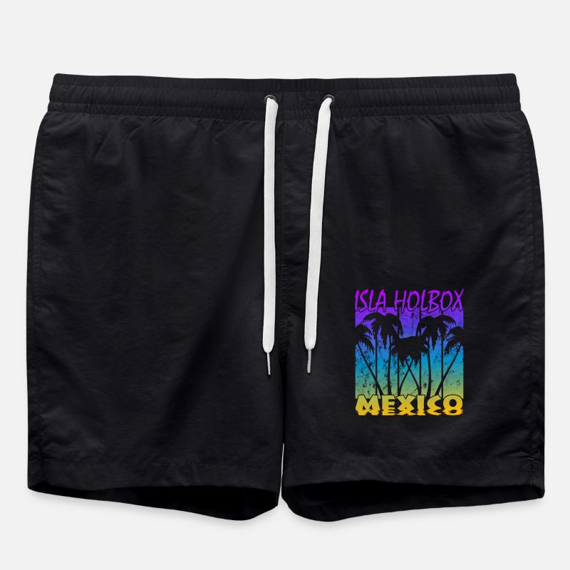 Isla Holbox Mexico - Badeshorts - Schwarz