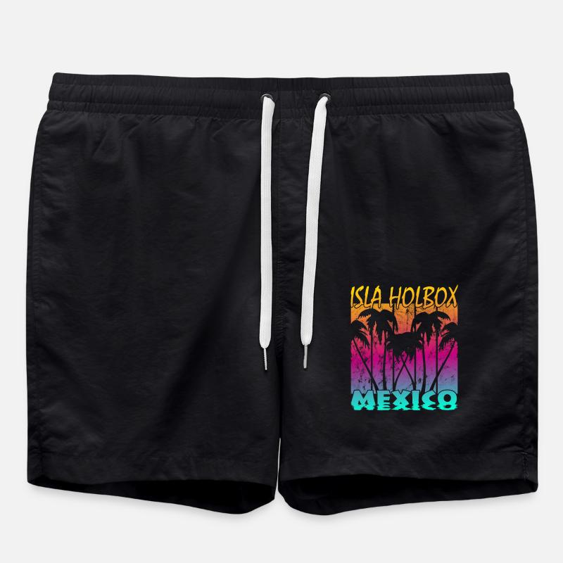 Isla Holbox Mexico - Badeshorts - Schwarz