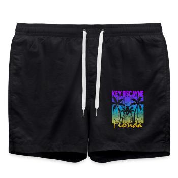 Key Biscayne Florida - Badeshorts - Schwarz - Vorne - AI Model Male 185 light (185cm)