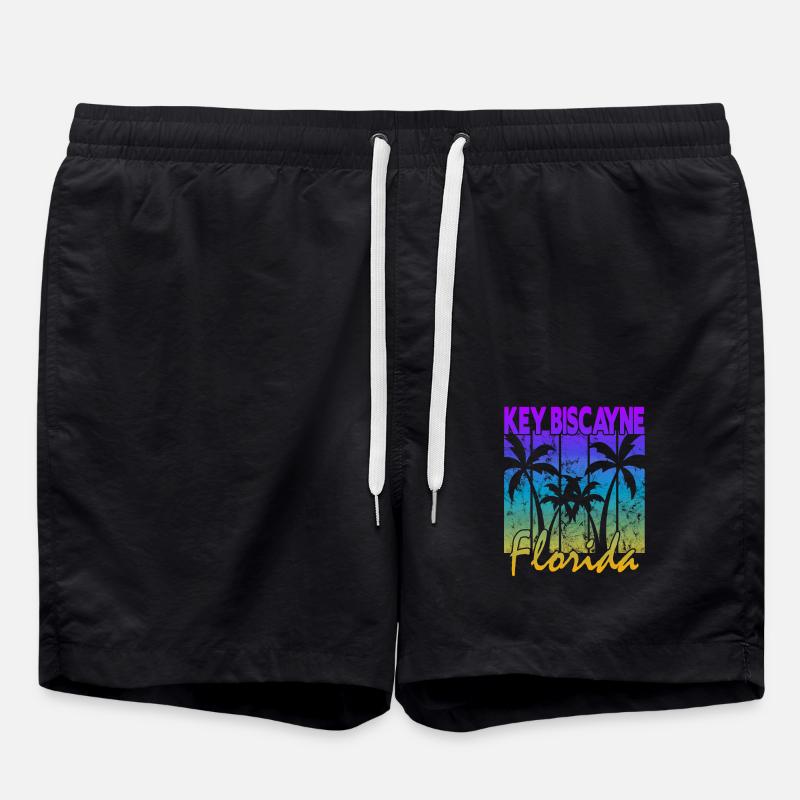 Key Biscayne Florida - Swim Trunks - black