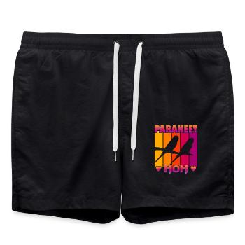 Maman perruche - Short de bain - noir - Devant - AI Model Male 185 light (185cm)