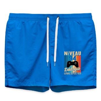 94 Ans 1929 Anniversaire Cadeau Citation Gamer - Short de bain - cobalt blue - Devant