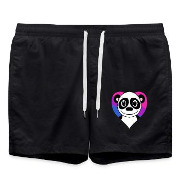 Cadeau panda bisexuel - Short de bain - noir - Devant - AI Model Male 185 light (185cm)
