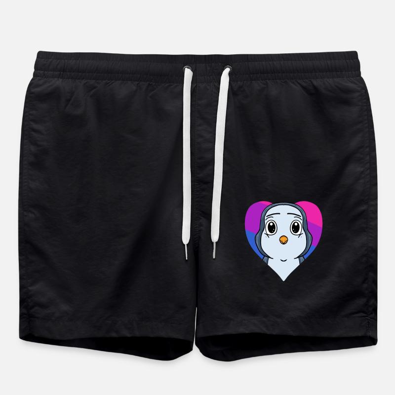 Cadeau pingouin bisexuel - Short de bain - noir
