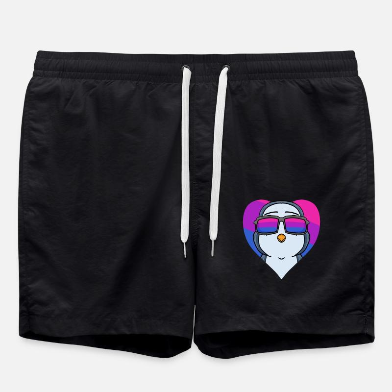Bisexual Penguin Gift - Swim Trunks - black