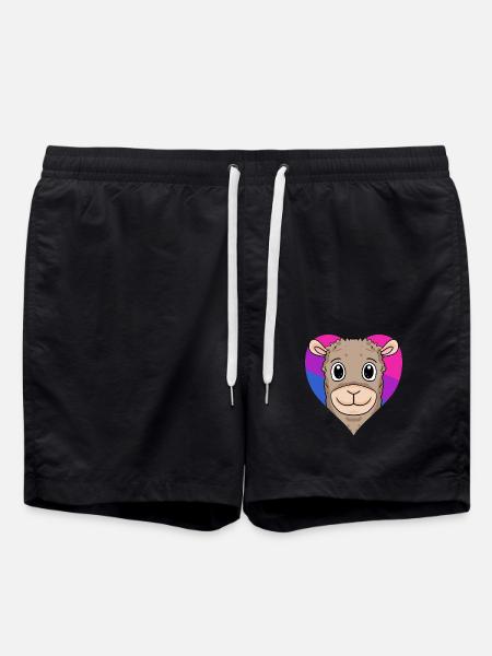 Bisexual Alpaca Gift - Swim Trunks - black