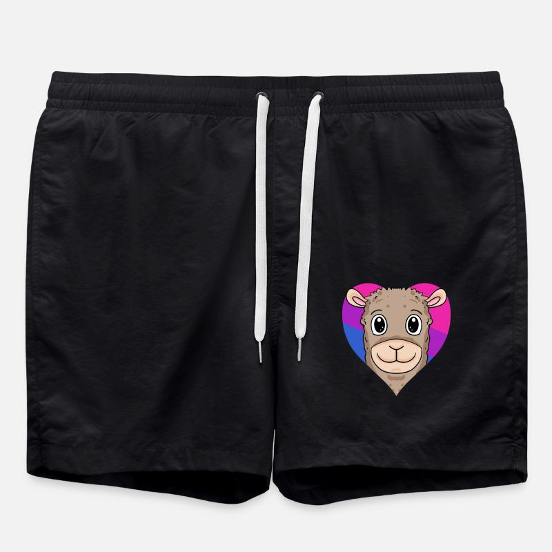 Bisexual Alpaca Gift - Swim Trunks - black