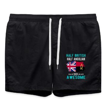Moitié britannique moitié angolier - Short de bain - noir - Devant - AI Model Male 185 light (185cm)