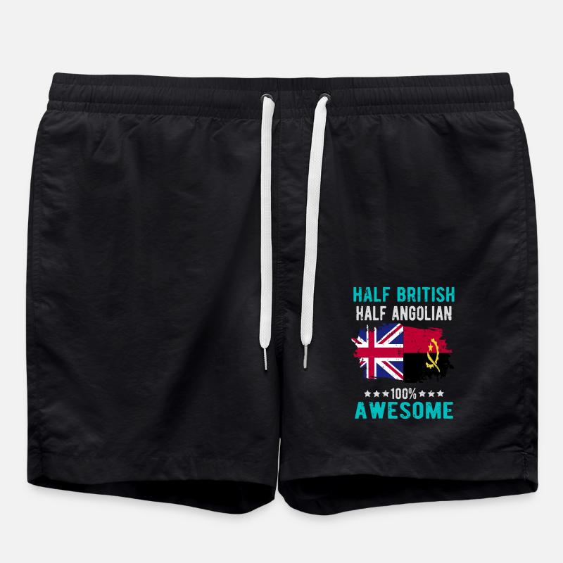Half British Half Angolier - Swim Trunks - black