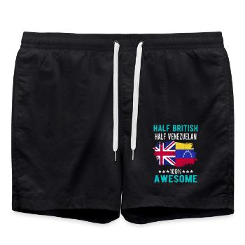 Moitié britannique moitié vénézuélien - Short de bain - noir - Devant - AI Model Male 185 light (185cm)