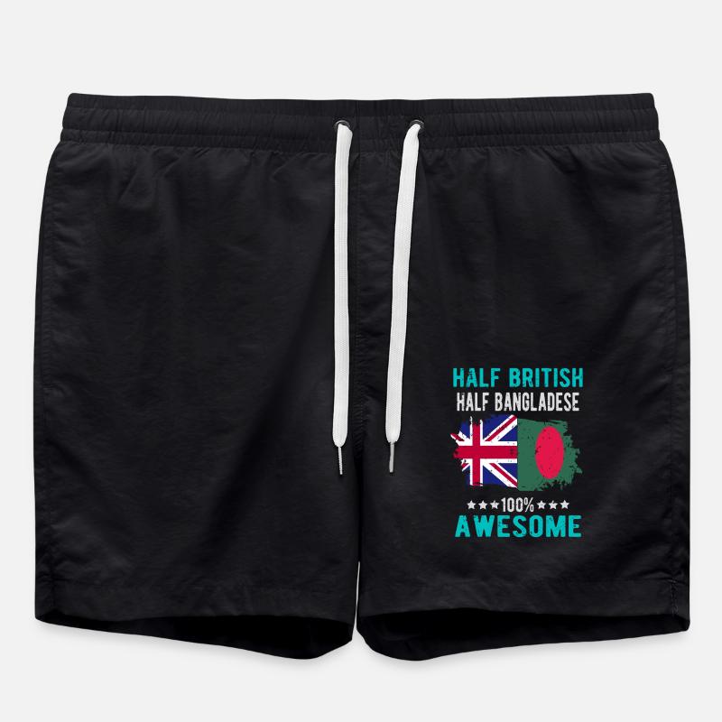 Moitié britannique moitié bangladais - Short de bain - noir
