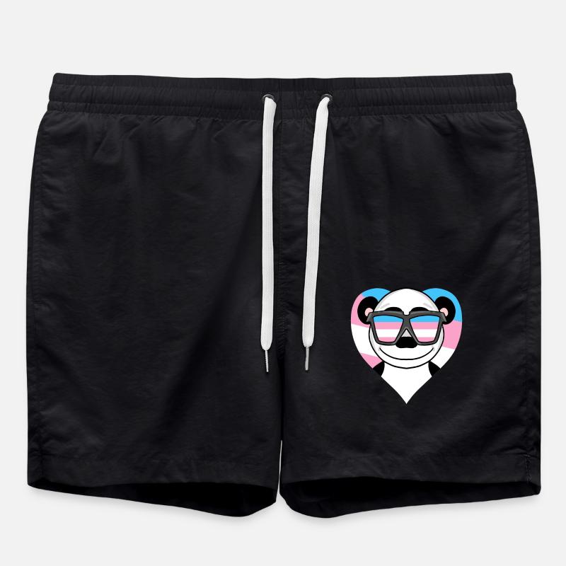 Transgender Transsexual Panda Gift - Swim Trunks - black