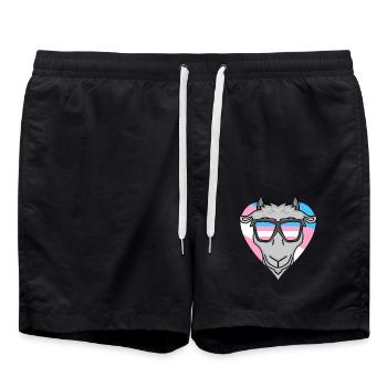 Cadeau de chèvre transsexuel transgenre - Short de bain - noir - Devant - AI Model Male 185 light (185cm)