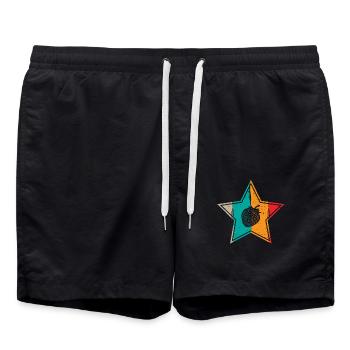 Strawberry Fruit Lover Retro Healthy Gift idea - Badeshorts - Schwarz - Vorne - AI Model Male 185 light (185cm)