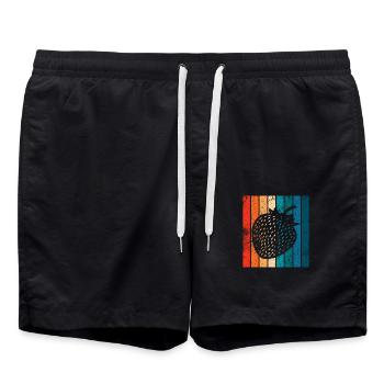 Strawberry Fruit Lover Retro Healthy Gift idea - Badeshorts - Schwarz - Vorne - AI Model Male 185 light (185cm)