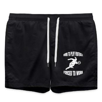 Fußballspieler Fußball Fußballtrainer Fußballer - Badeshorts - Schwarz - Vorne - AI Model Male 185 light (185cm)