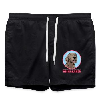 Weimaraner Mom | Hunde Hundebesitzerin Geschenk - Badeshorts - Schwarz - Vorne - AI Model Male 185 light (185cm)