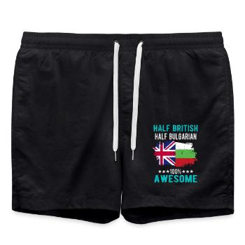 Moitié britannique moitié bulgare - Short de bain - noir - Devant - AI Model Male 185 light (185cm)