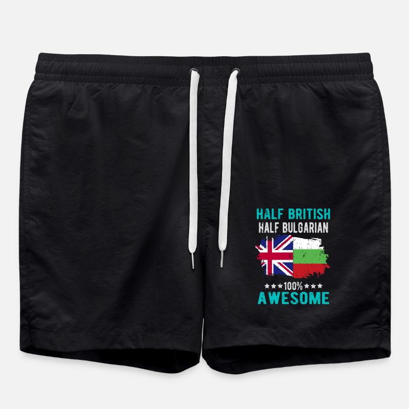 Half British Half Bulgarian - Swim Trunks - black