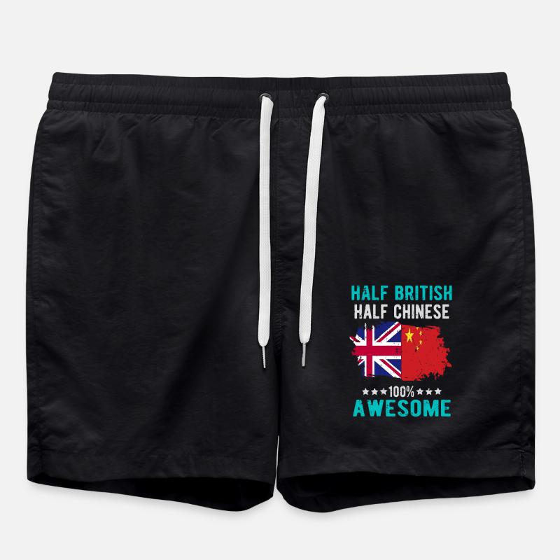 Moitié britannique moitié chinois - Short de bain - noir