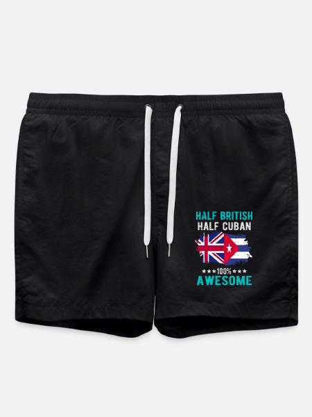 Half British Half Cuban - Swim Trunks - black