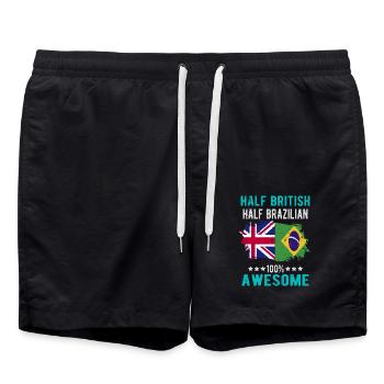 Moitié britannique moitié brésilien - Short de bain - noir - Devant - AI Model Male 185 light (185cm)