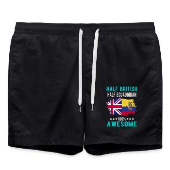 Moitié Britannique moitié Équatoriens - Short de bain - noir - Devant - AI Model Male 185 light (185cm)