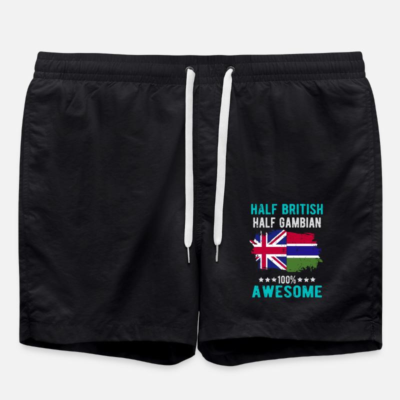 Moitié britannique moitié gambien - Short de bain - noir