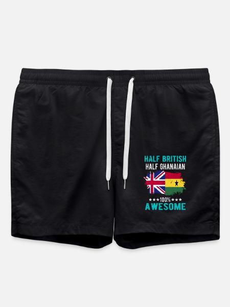 Half British Half Ghanese - Swim Trunks - black