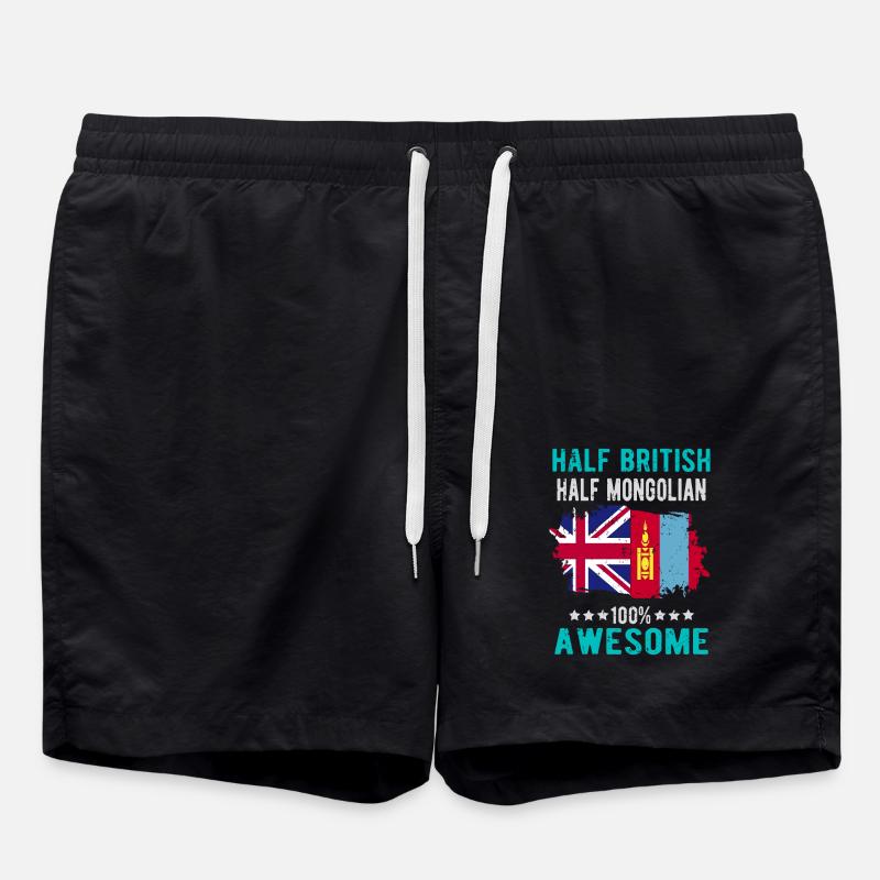 Moitié britannique moitié mongol - Short de bain - noir