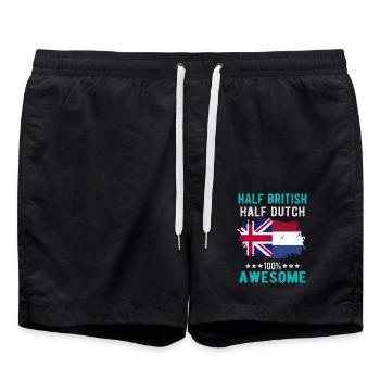 Moitié britannique moitié néerlandais - Short de bain - noir - Devant - AI Model Male 185 light (185cm)