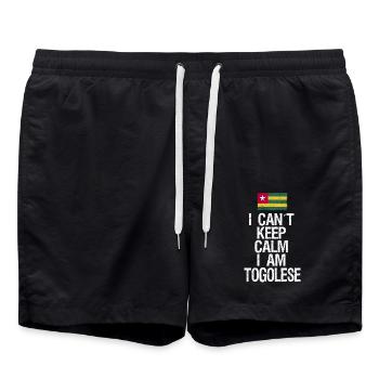 I can not Keep Calm I am Tongolese - Badeshorts - Schwarz - Vorne - AI Model Male 185 light (185cm)
