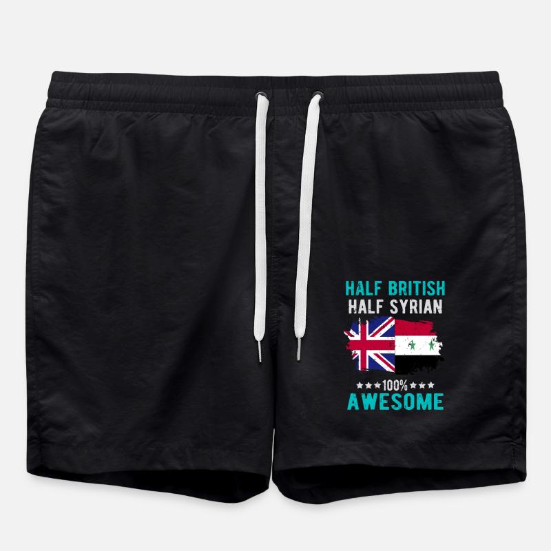 Moitié britannique moitié syrien - Short de bain - noir