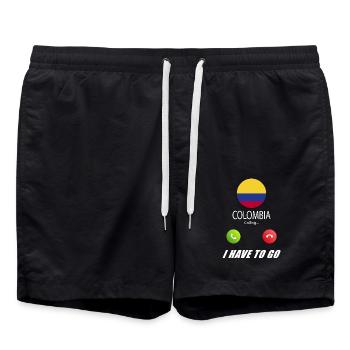 La Colombie appelle les drapeaux lusiger - Short de bain - noir - Devant - AI Model Male 185 light (185cm)