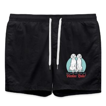 Magyar Vizsla Dogs | Dog Owner Gift - Swim Trunks - black - Front - AI Model Male 185 light (185cm)