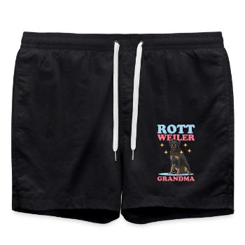 Rottweiler Grand-mère | Cadeau de propriétaire de chien de chien - Short de bain - noir - Devant - AI Model Male 185 light (185cm)