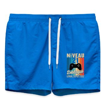 21 Ans 2002 Anniversaire Cadeau Citation Gamer - Short de bain - cobalt blue - Devant