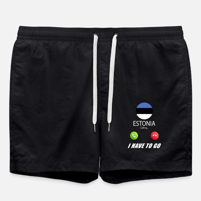 Estonia calls lusiger flags - Swim Trunks - black