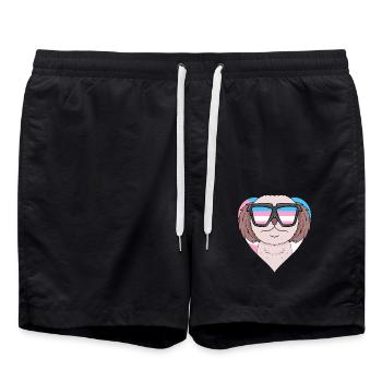 Transgender Transsexuell Shih Tzu Hund Geschenk - Badeshorts - Schwarz - Vorne - AI Model Male 185 light (185cm)