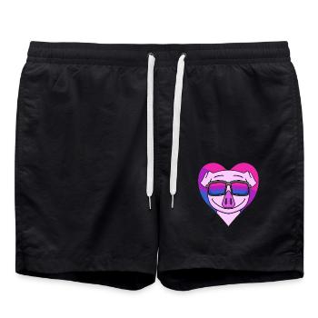 Cadeau de cochon bisexuel - Short de bain - noir - Devant - AI Model Male 185 light (185cm)