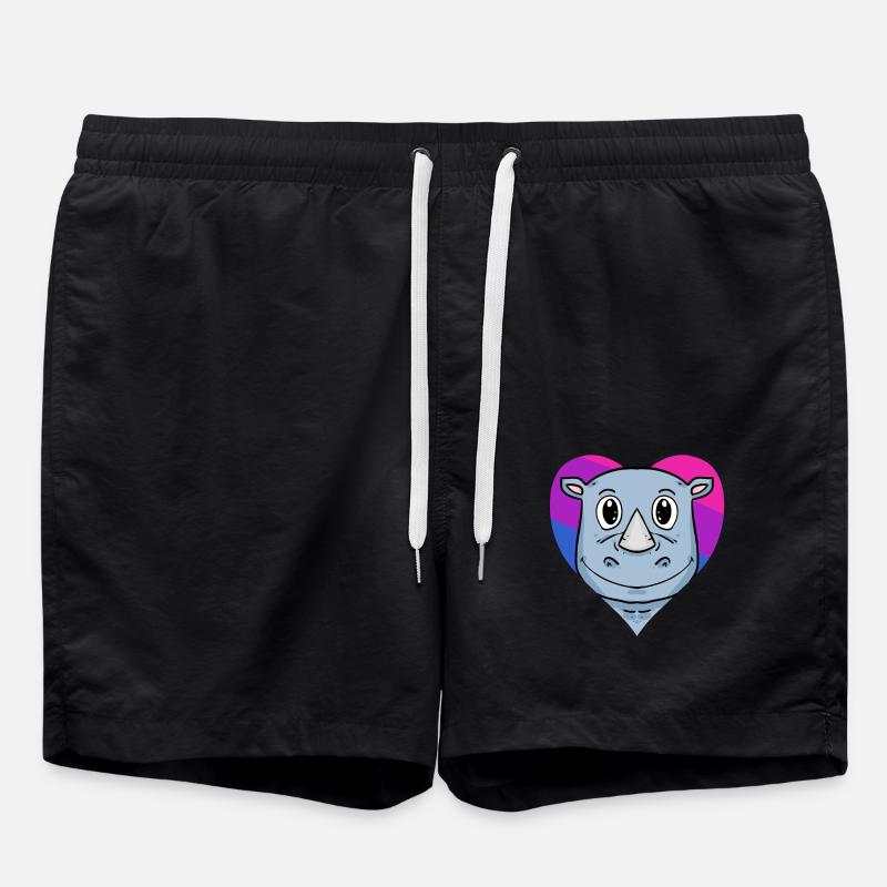 Bisexual Rhino Gift - Swim Trunks - black