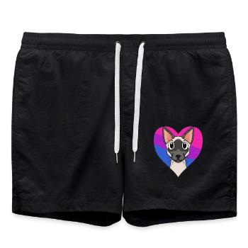 Siamkatze - Badeshorts - Schwarz - Vorne - AI Model Male 185 light (185cm)