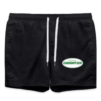 Erzgebirge meine Heimat - Badeshorts - Schwarz - Vorne - AI Model Male 185 light (185cm)