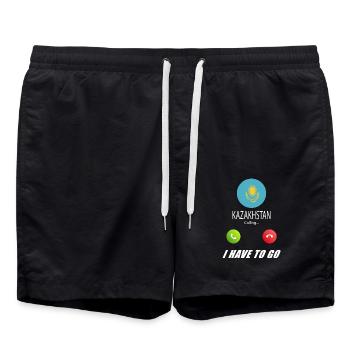 Le Kazakhstan qualifie de slogan les drapeaux lusiger - Short de bain - noir - Devant - AI Model Male 185 light (185cm)