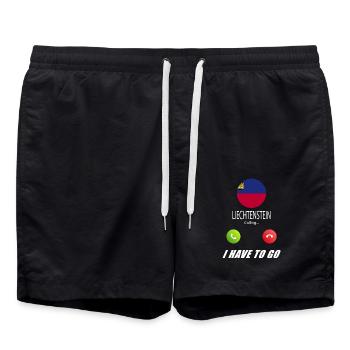 Le Liechtenstein appelle aux drapeaux Lusiger en disant - Short de bain - noir - Devant - AI Model Male 185 light (185cm)