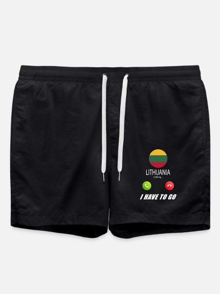 Lithuania calls on Lusiger flags - Swim Trunks - black