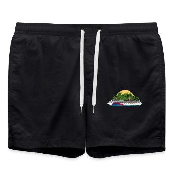 Caribbean Cruise - Swim Trunks - black - Front - AI Model Male 185 light (185cm)