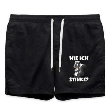 Stinktier Lustige Stinktiere Zootier Geschenk für - Badeshorts - Schwarz - Vorne - AI Model Male 185 light (185cm)