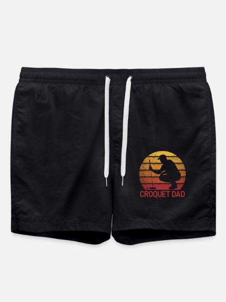 Croquet Dad - Swim Trunks - black