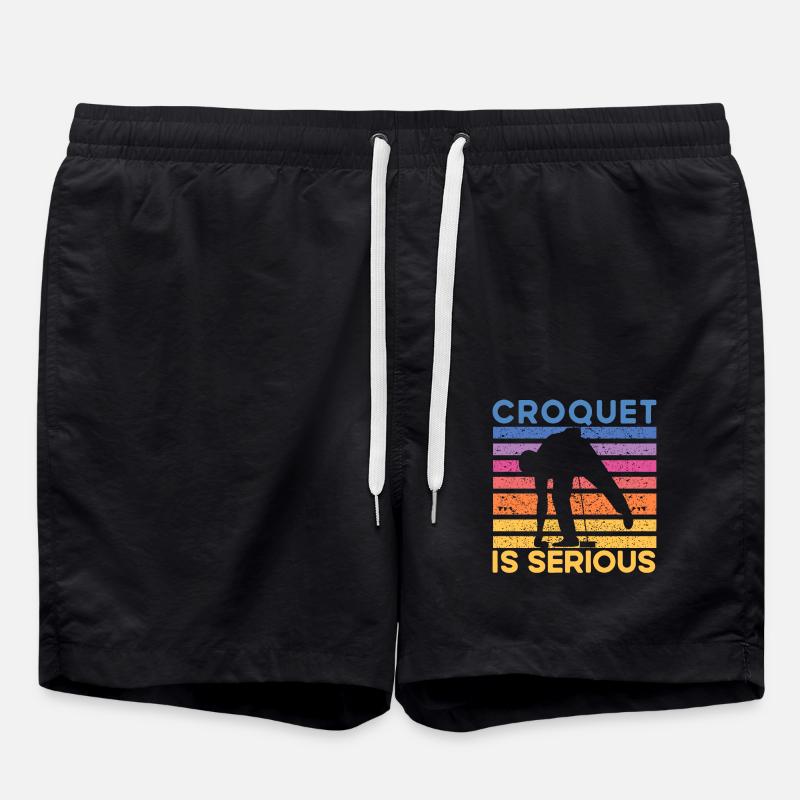 Croquet is serious - Swim Trunks - black